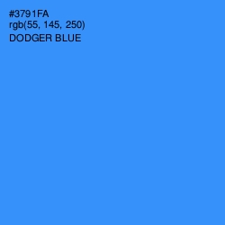 #3791FA - Dodger Blue Color Image